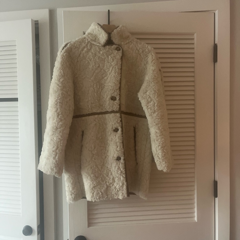 Cream Faux Fur Coat